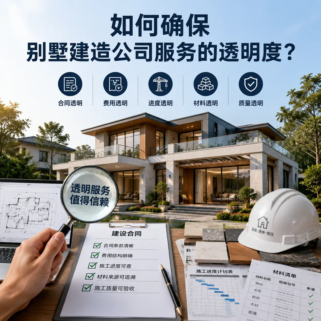 在 册亨 如何确保别墅建造公司服务的透明度？